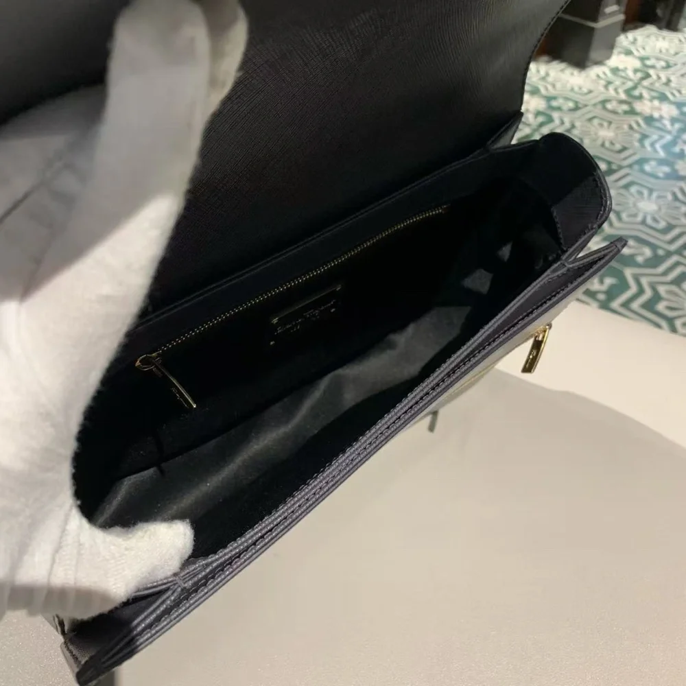 N16 Slightly Used Salvatore Ferragamo Grey Handbag Small - Picture 12 of 16